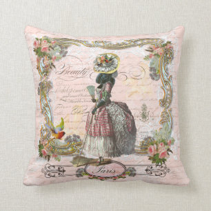 Marie Antoinette Black Poodle Pillow