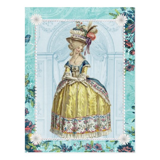 marie antoinette blank postcard