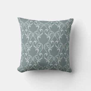 Marie Antoinette blue french damask inspired  Throw Pillow