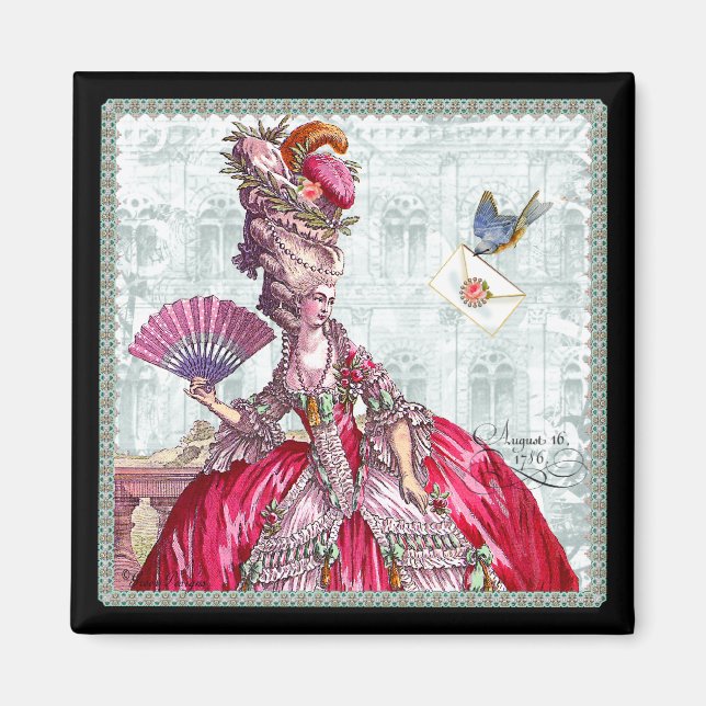 Marie Antoinette & Bluebird Magnet (Front)