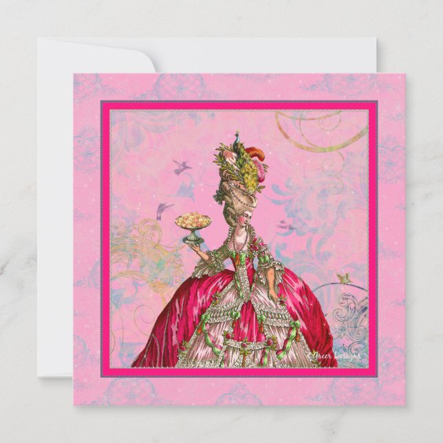 Marie Antoinette Bridal Shower Invitation (Front)