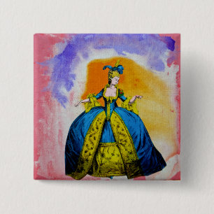 Marie Antoinette by Michael Moffa 2 Inch Square Button