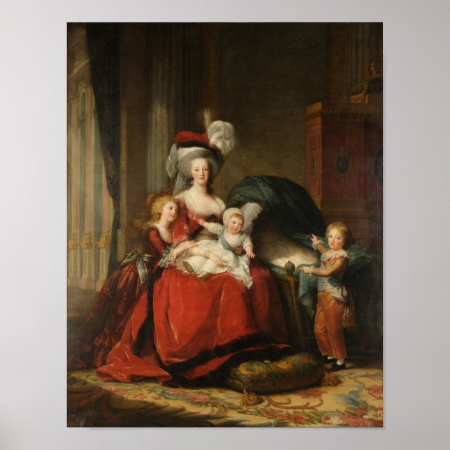 Marie Antoinette & Children Le Brun Fine Art Poster (Front)