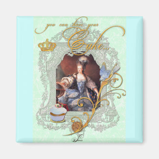 Marie Antoinette Cupcake and Bluebird Magnet