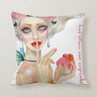 Marie Antoinette Cupcake Queen Pillow