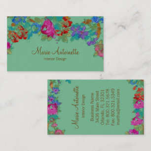 Marie Antoinette en fleurs - cartes de visite