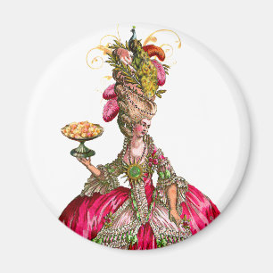 Marie Antoinette et Peacock Magnet