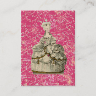 Marie Antoinette Extravagant Dress ~ Business Card