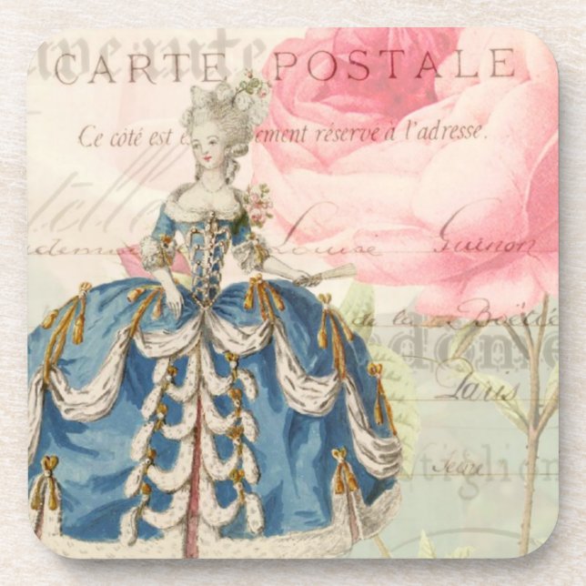 Marie Antoinette French Accent Coasters (Front)