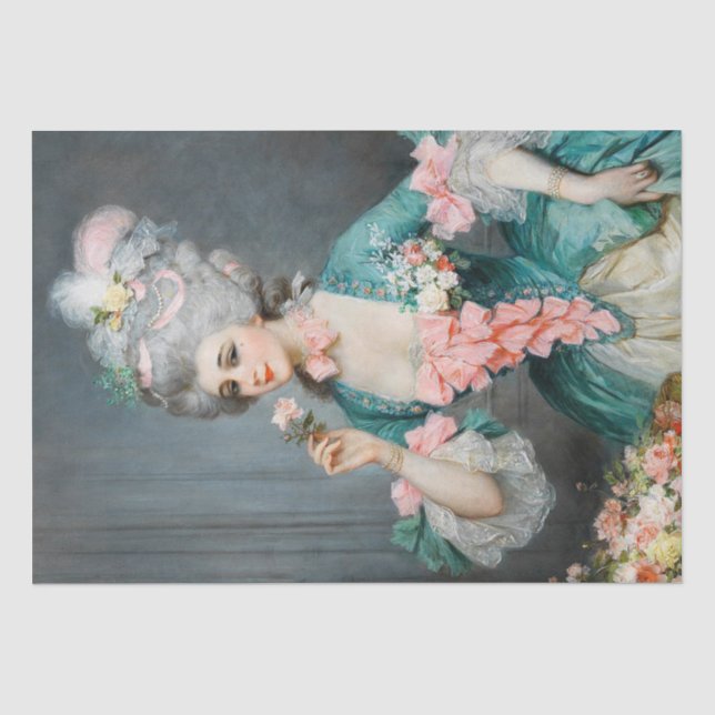 Marie Antoinette French Decoupage Decoupaging  Tissue Paper (Front)