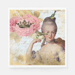 Marie Antoinette French inspired Shabby Party Napkin