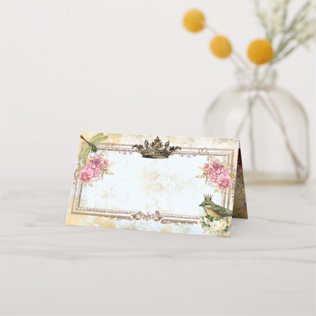 Marie Antoinette french inspired shabby wedding   Place Card (Front)