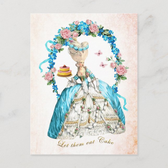 Marie Antoinette,French,Let them eat cake,postcard Postcard (Front)