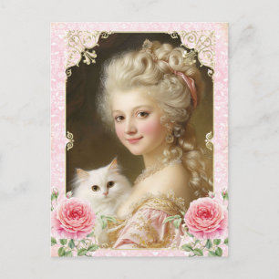 Marie Antoinette,French,Paris,cat,portrait ポストカード Postcard