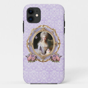 Marie Antoinette,French,Paris,lavender,portrait iPhone 11 Case