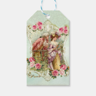Marie Antoinette French Paris rococo lovers roses Gift Tags