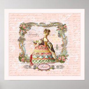 Marie Antoinette French Script Print