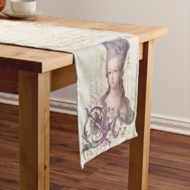Marie Antoinette & french script Table Runner (In Situ)