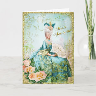 Marie Antoinette Greeting Card Emerald garden