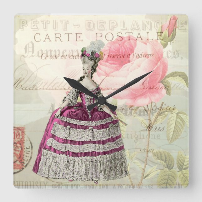 Marie Antoinette Horloge Murale Accent Français (Recto)