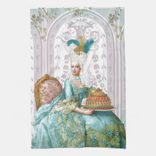 Marie Antoinette in Aqua Kitchen Towel