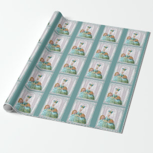 Marie Antoinette in Aqua with Cake Wrapping Paper