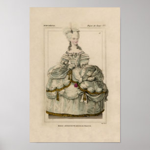 Marie Antoinette in Extravagant Dress ~ Poster