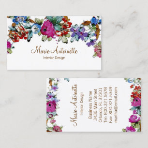 Marie Antoinette in Flowers - Business Card