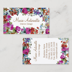 Marie Antoinette in Flowers - Business Cards