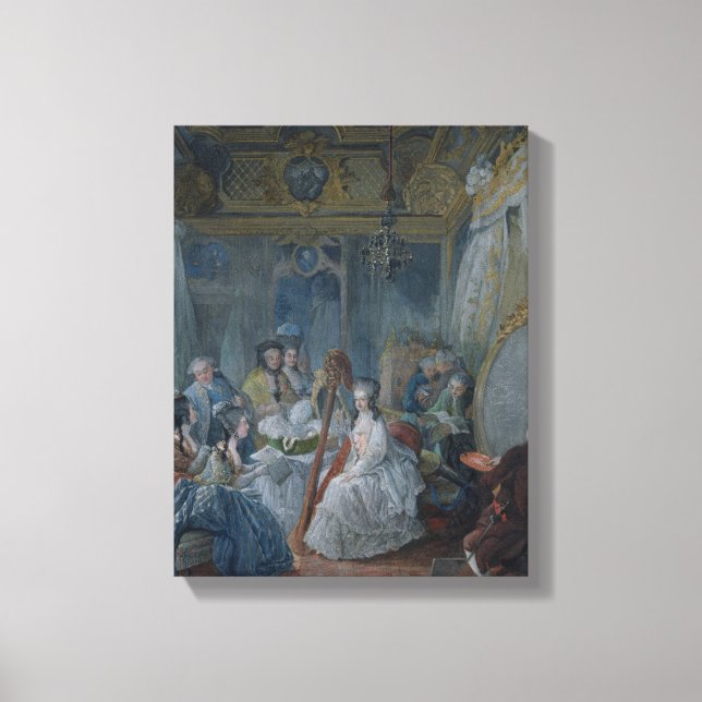 Marie Antoinette  in her chamber at Versailles Canvas Print (Front)