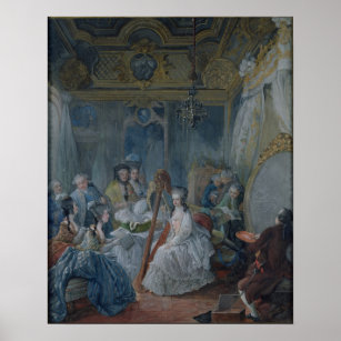 Marie Antoinette  in her chamber at Versailles Poster