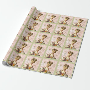 Marie Antoinette in Pink Portrait Wrapping Paper