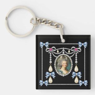 Marie Antoinette Inspired Card Queen of France Keychain