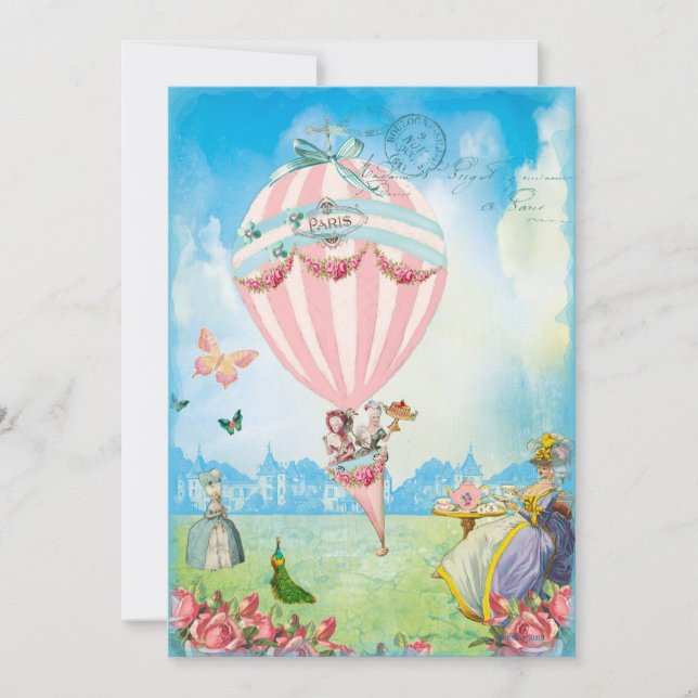 Marie Antoinette Invitations Thé à Versailles (Devant)