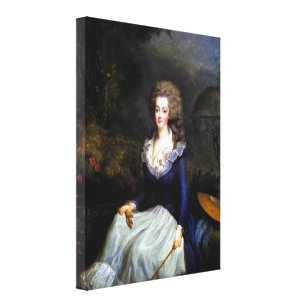 Marie Antoinette - Jean-Baptiste Gautier-Dagoty Canvas Print