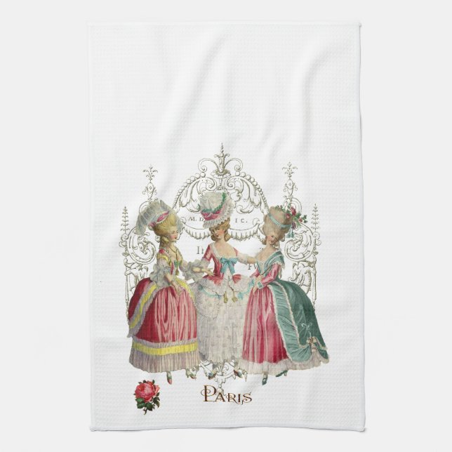 Marie Antoinette Ladies in Waiting Kitchen Towel (Vertical)