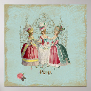 Marie Antoinette Ladies Paris French Print