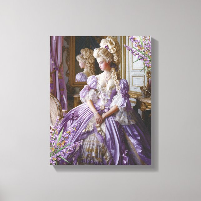 Marie Antoinette Lavender Queen Canvas Print (Front)