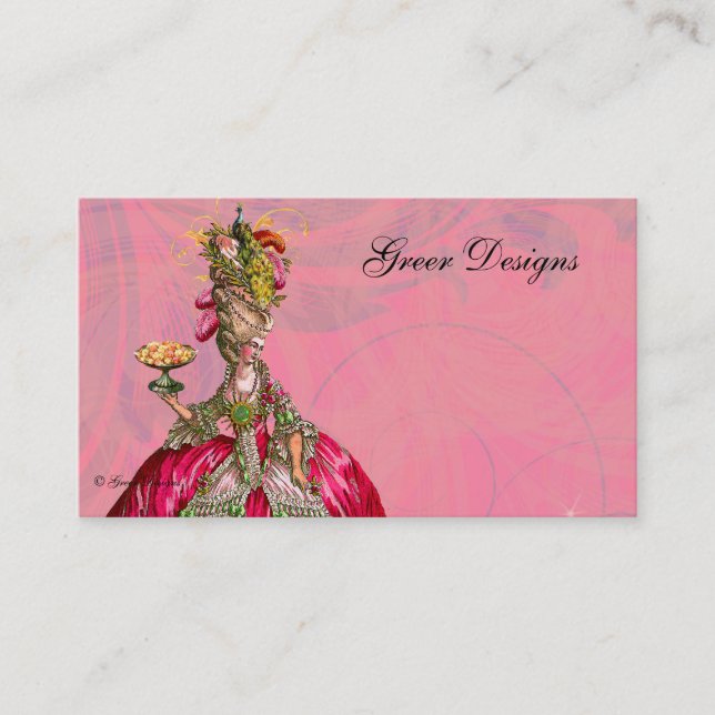 Marie Antoinette Let Them Eat Cake Business Card (Front)