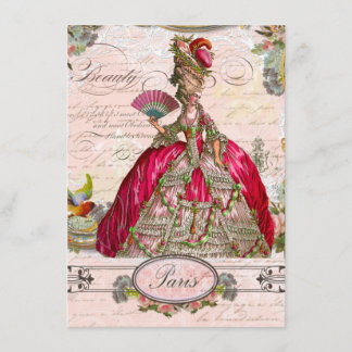 Marie Antoinette Let them Eat Cake Invitation
