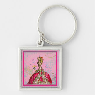 Marie Antoinette Let them eat cake & Peacock Keychain