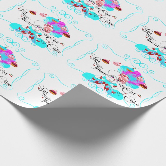 Marie Antoinette Let Them Eat Cake Wrapping Paper (Corner)