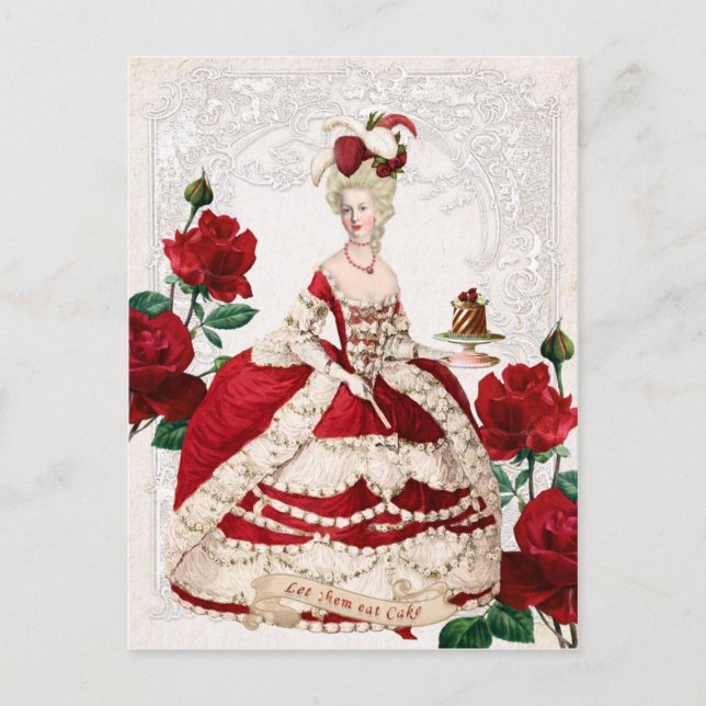 Marie Antoinette Let them eat cakes Postcard (Front)