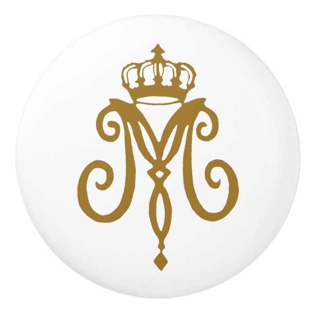 Marie Antoinette Logo COLOR & SHAPE OPTIONS - Ceramic Knob (Front)