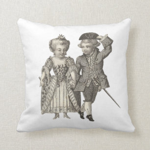 Marie Antoinette Louis XVI Vintage Costumes Throw Pillow