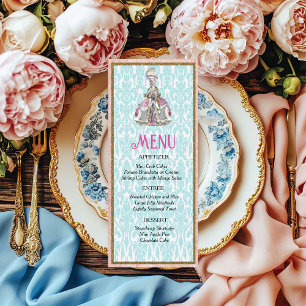 Marie Antoinette Menu Table Service de table