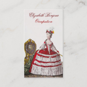 Marie Antoinette Mode ~ Rouge Carte de visite