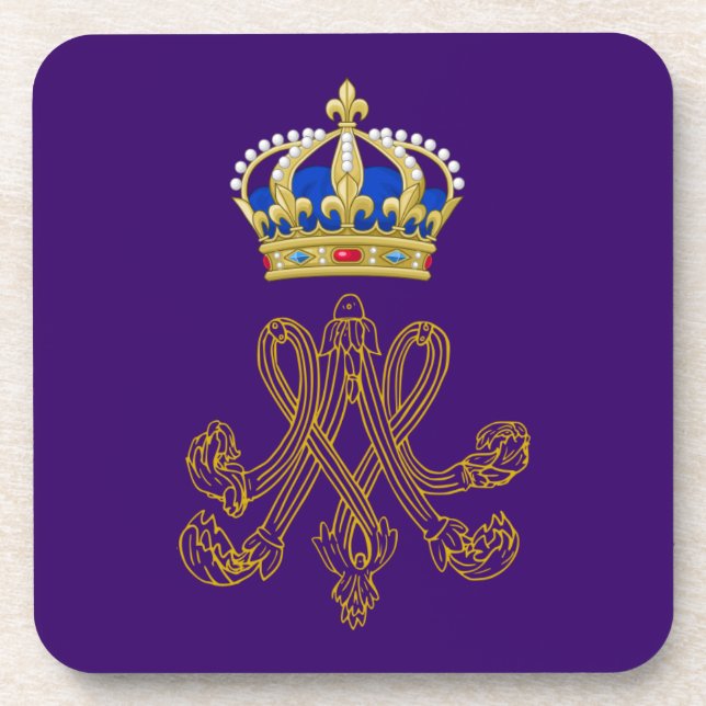 Marie Antoinette Monogram Coaster (Front)