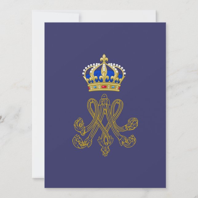 Marie Antoinette Monogram Invitation (Front)