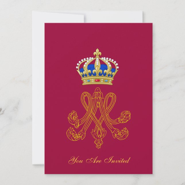 Marie Antoinette Monogram Invitation (Front)